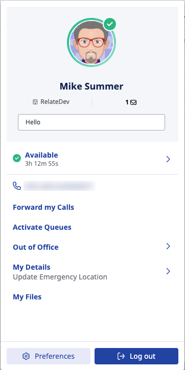 Genesys Cloud user settings