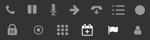 This image is a screenshot of the call controls in Genesys Cloud embedded client.