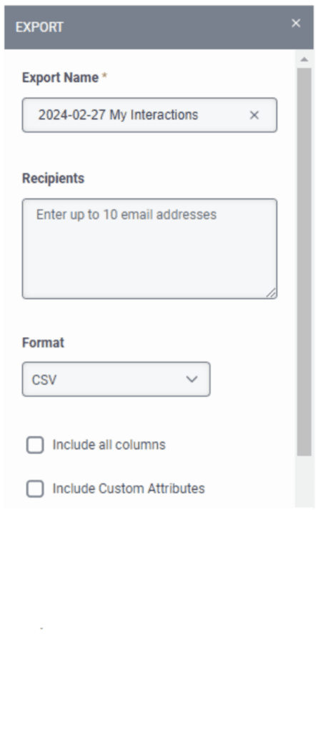 After export panel UI improvements