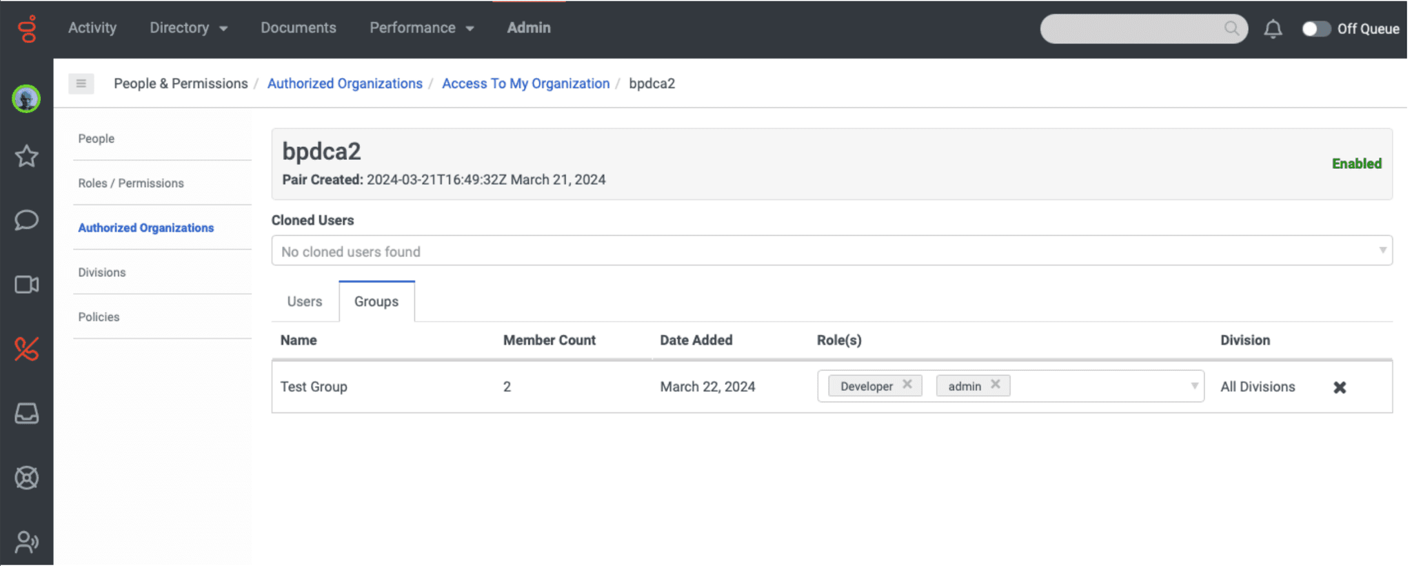 Division-specific role assignments - Genesys Cloud Resource Center