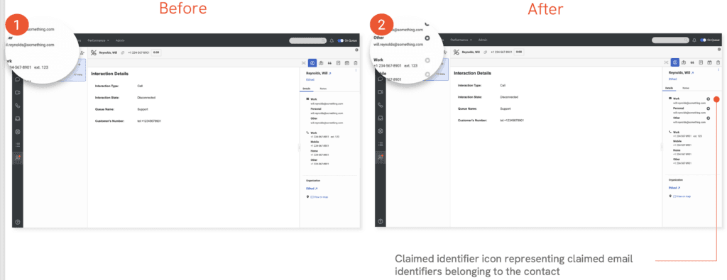 New Linked contact view page