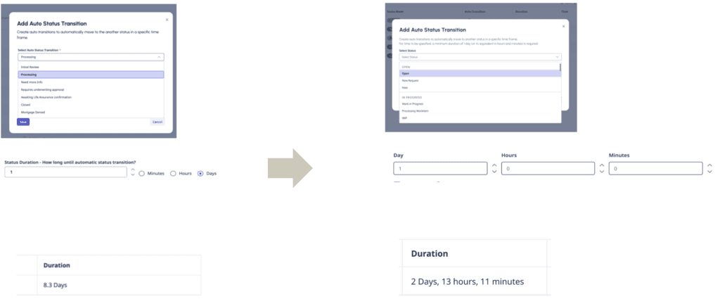 Auto status transitions