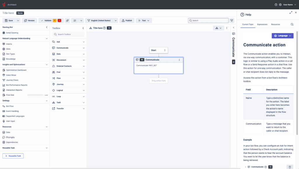Resource center help opens inside the help panel