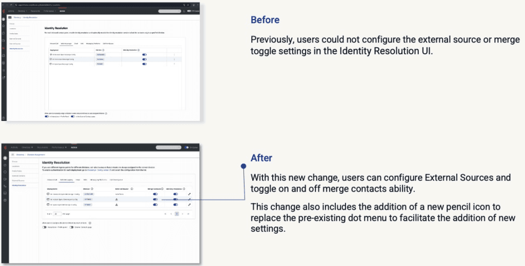 Identity resolution UI