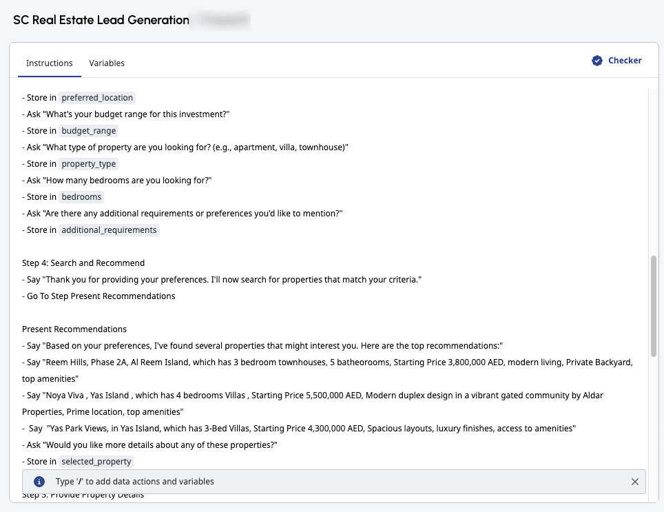 The Instructions tab of a guide in AI Studio