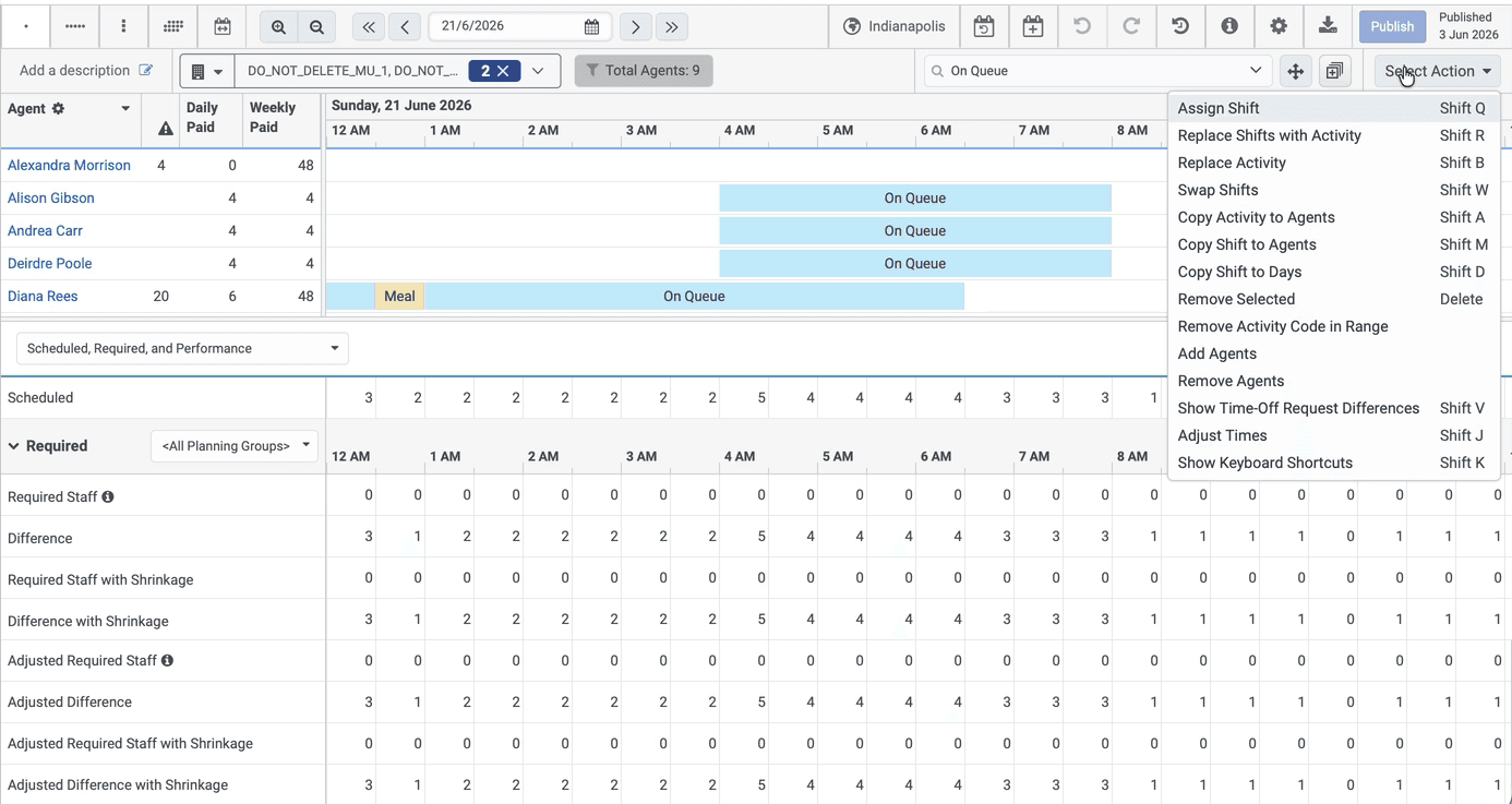 Click to enlarge. Displays the Menu option