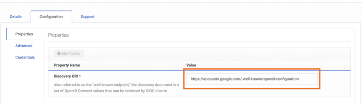 Click to enlarge. Displays an OpenID Connect Messenger integration configuration.