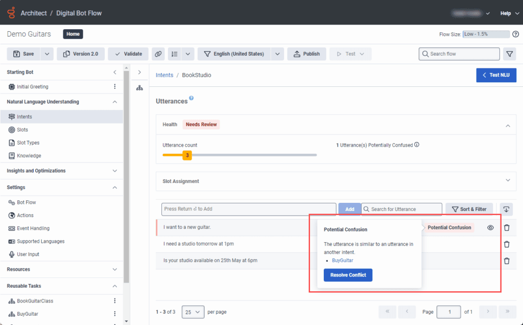 Click to enlarge. Utterance potential confusion