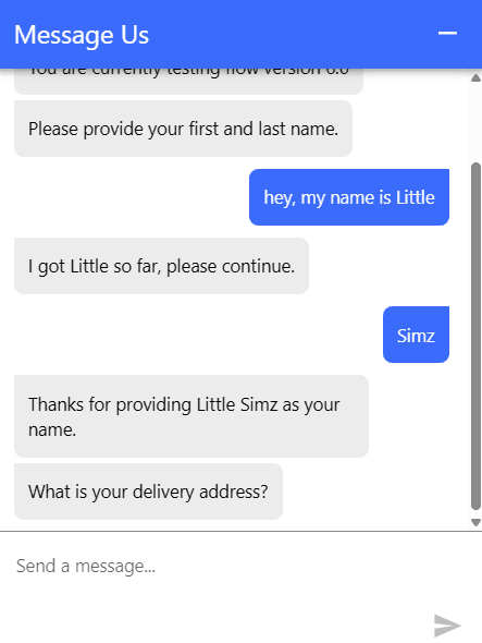 Click to enlarge. person_name - first name and last name of a person. User only mentions what part of the name is provided in the initial turn, the model assumes that the next sub-entity being provided is the last name