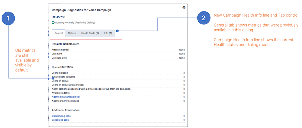 Click to enlarge. New campaign diagnostics dialog box