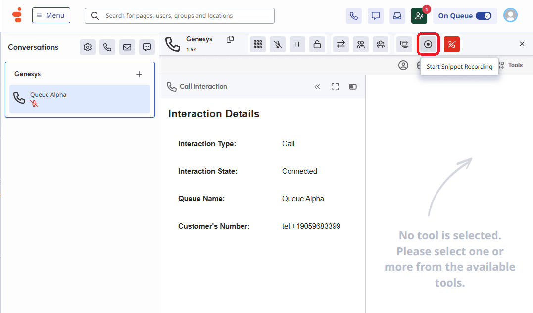 Screen Recoding Icon Genesys Agent-initiated snippet recording - Genesys Cloud Resource Center